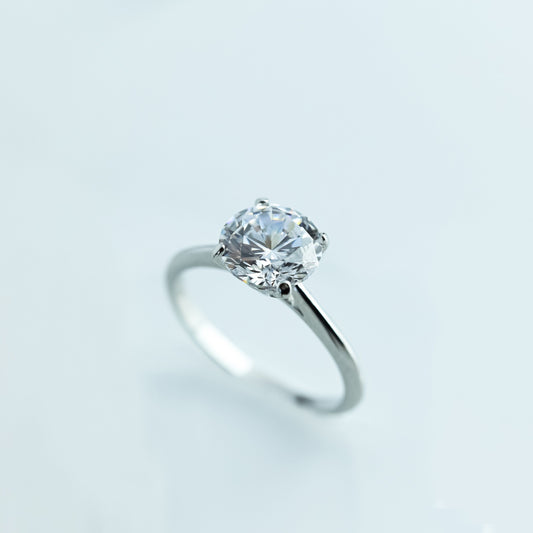 Anillo Solitario Queen Anillo Plata 6