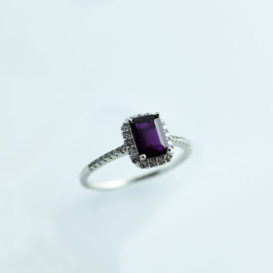 Anillo Viena Amatista Anillo Plata 5