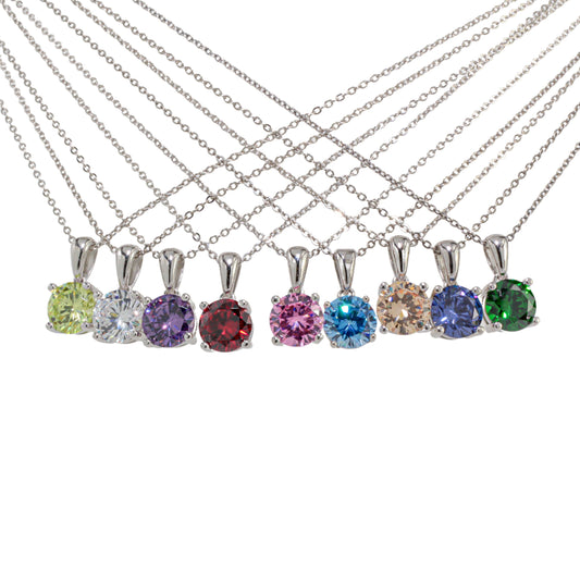 Birthstone aretes y dijes en colores de tu cumpleaños