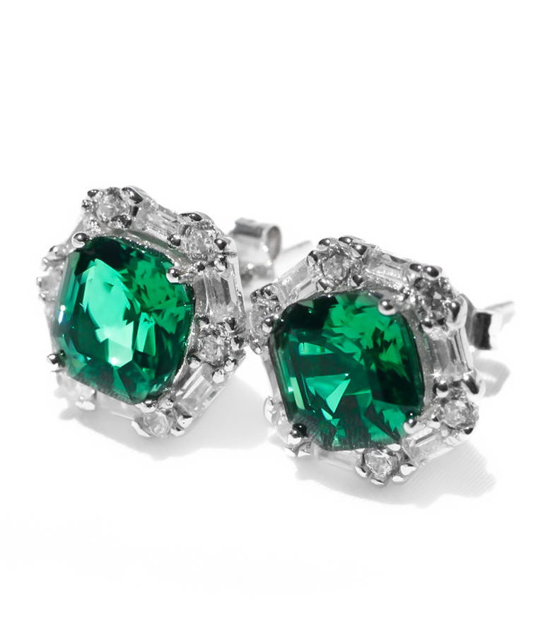Aretes de zirconias AAA hecho de Plata .925