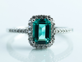 Anillo Viena Verde Agua
