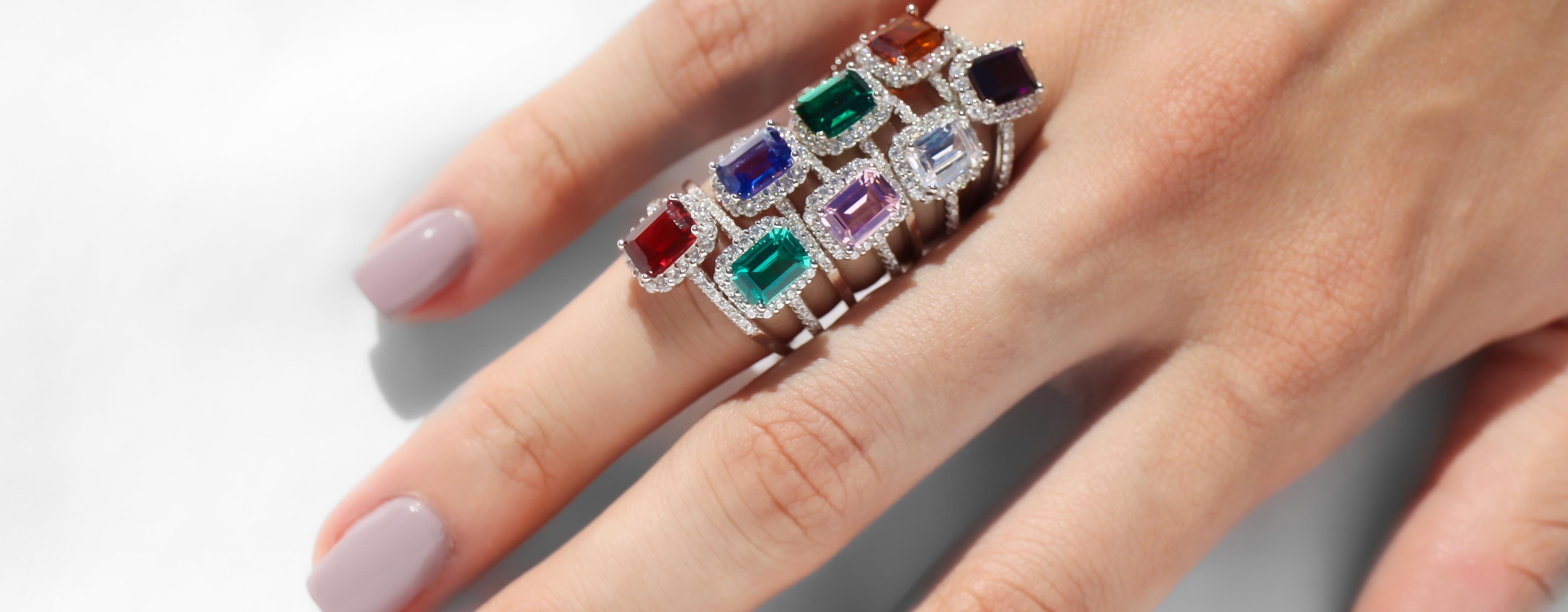Anillos Viena - Corte Baguette - Mucha Plata México