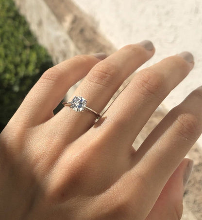Anillo Solitario Pamplona 6 Anillo Plata 