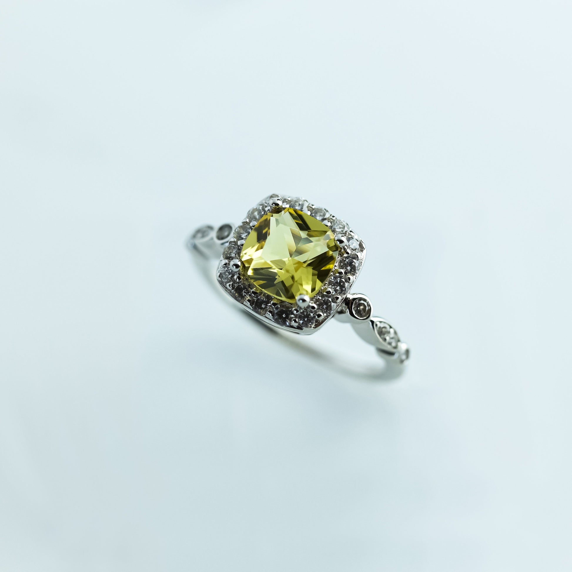 Anillo Sevilla Amarillo Citrina Anillo Plata 