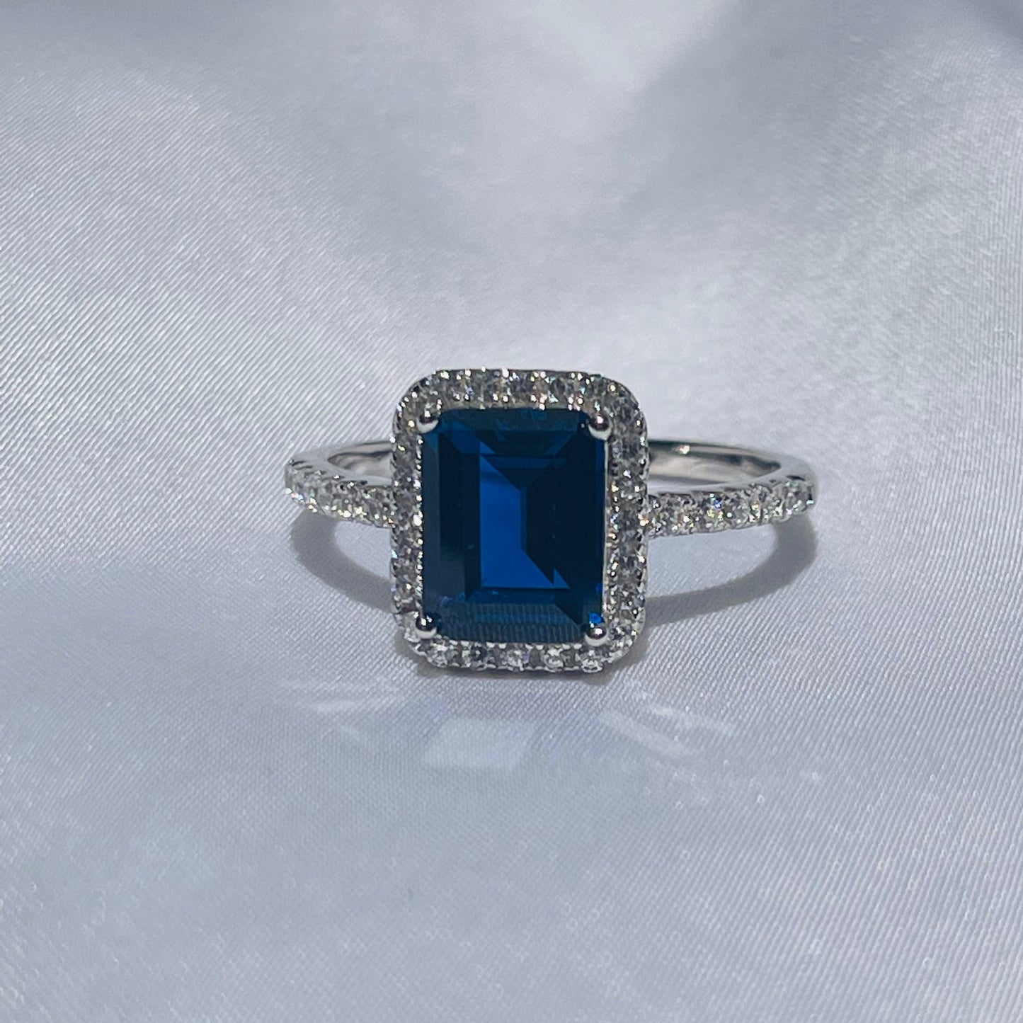 Anillo Imperial Azul Zafiro 5 