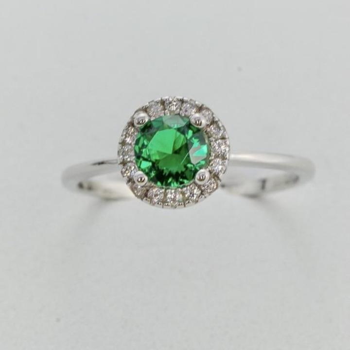 Anillo Roma Verde Anillo Plata 