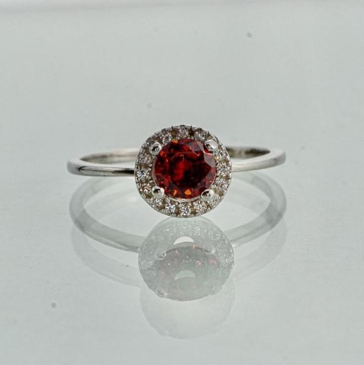 Anillo Roma Rojo Rubi Anillo Plata 