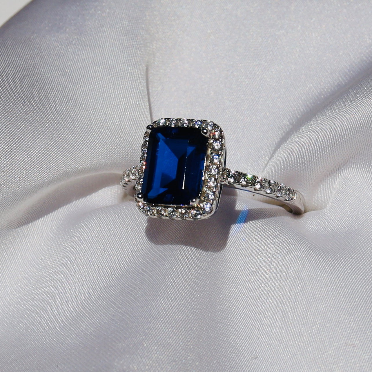 Anillo Imperial Azul Zafiro 