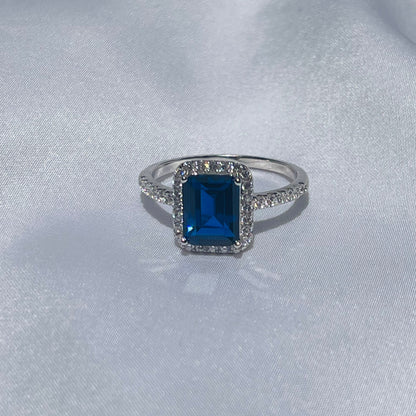 Anillo Imperial Azul Zafiro 