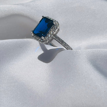 Anillo Imperial Azul Zafiro 