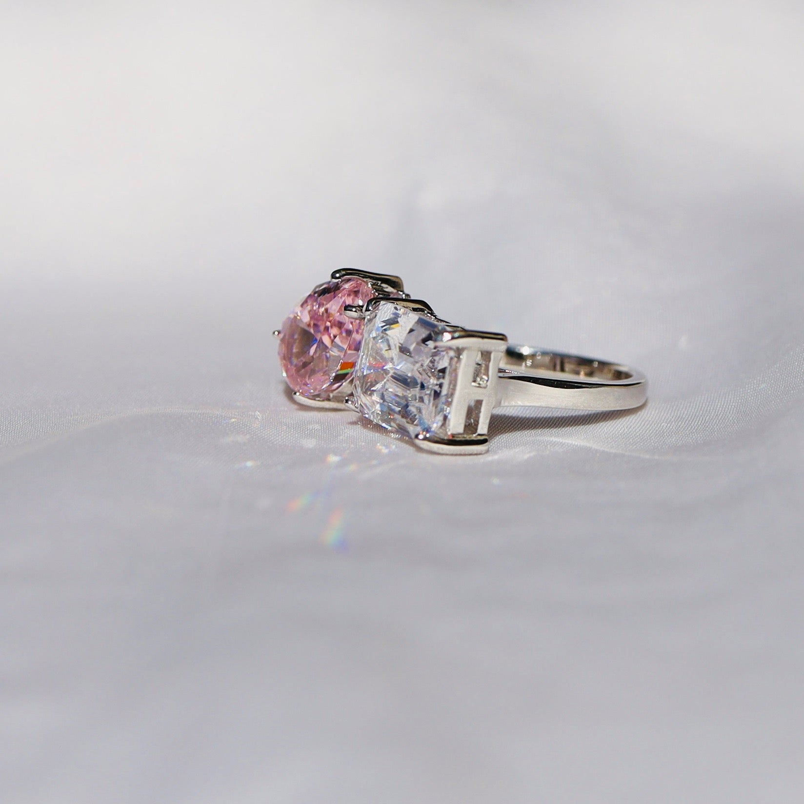 Anillo Luxe Rosa Anillo Plata 