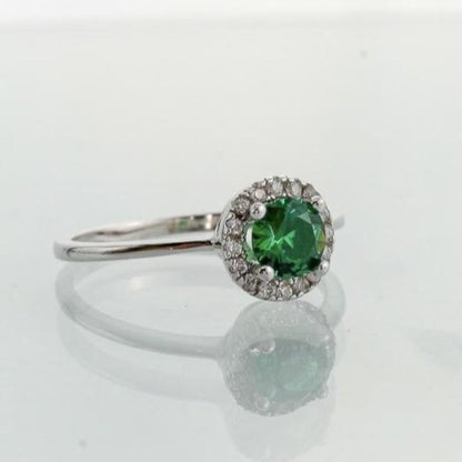 Anillo Roma Verde Anillo Plata 